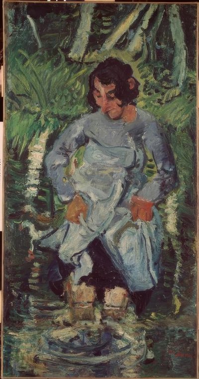 Woman Entering the Water by Chaim Soutine